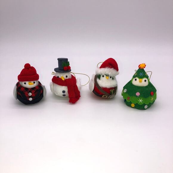 Target Wondershop Featherly Friends Fabric Bird Christmas Ornaments 2021 4 Birds - Picture 1 of 3